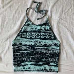 tribal halter crop top